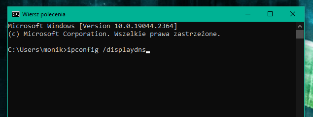 Co to jest ryb incognito - ipconfig /displaydns